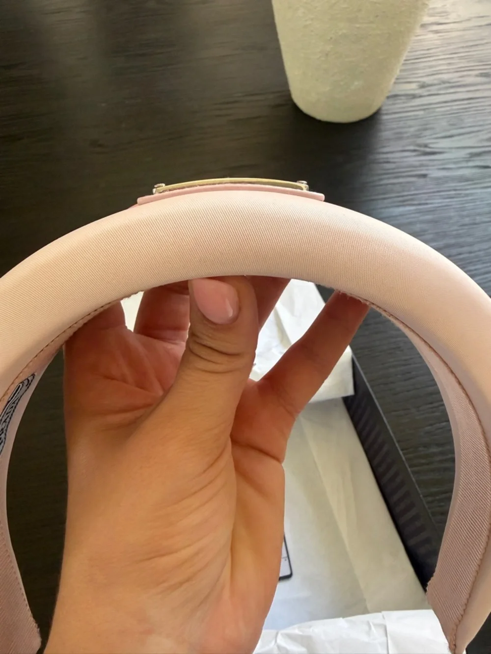 Large Prada Blush Padded Headband - Picture 5 of 12